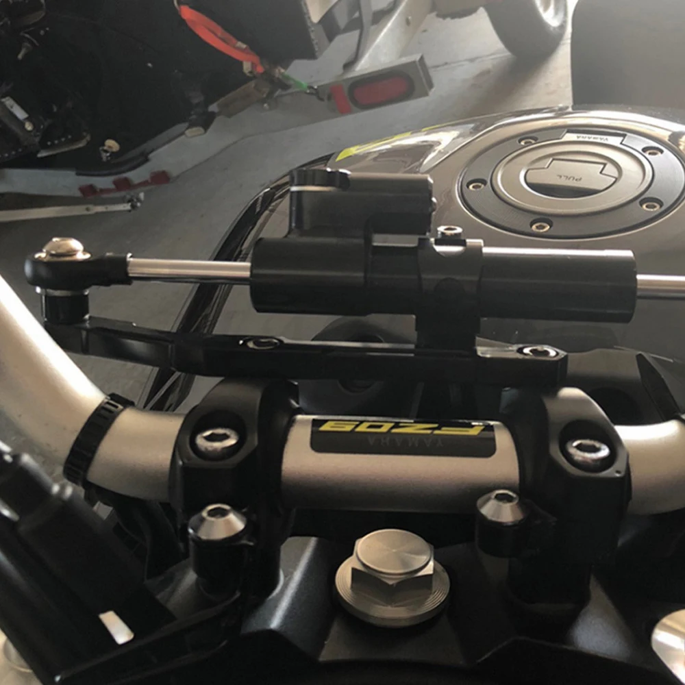

Для R1 R6 MT-07 FZ09 MT-09 Z1000 ZX6R Универсальный алюминиевый регулируемый стабилизатор рулевого управления демпфером
