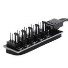 1 до 5 4-контактный PWM Процессор охладительЧехолшасси вентилятор охлаждения Мощность кабель концентратор сплиттер адаптер черный комплект из куртки с длинными рукавами 40 см