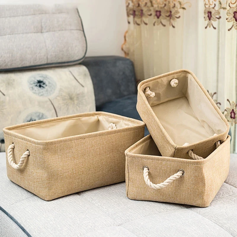 

Folding Storage Basket Foldable Durable Linen Storage Box Bins Fabric Organizer Organize Office Bedroom Closet Toy Laundry Baske