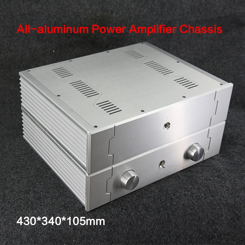 

430*340*105mm All Aluminum Power Amplifier Chassis Combine The Case DIY Preamp Shell Amplifier Box Audiol Enclosure BZ4310C