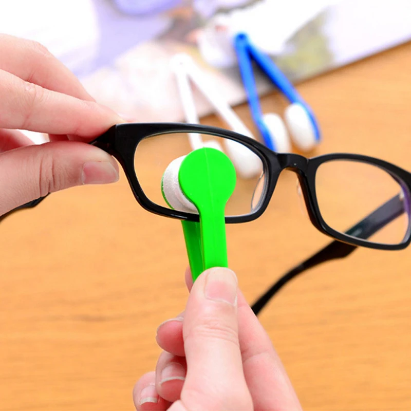 

5/1pcs Mini Two-side Glasses Brush Microfiber Spectacles Cleaner Glasses Cleaning Rub Cleaner Eyeglass Cleaner Brush Screen Rub