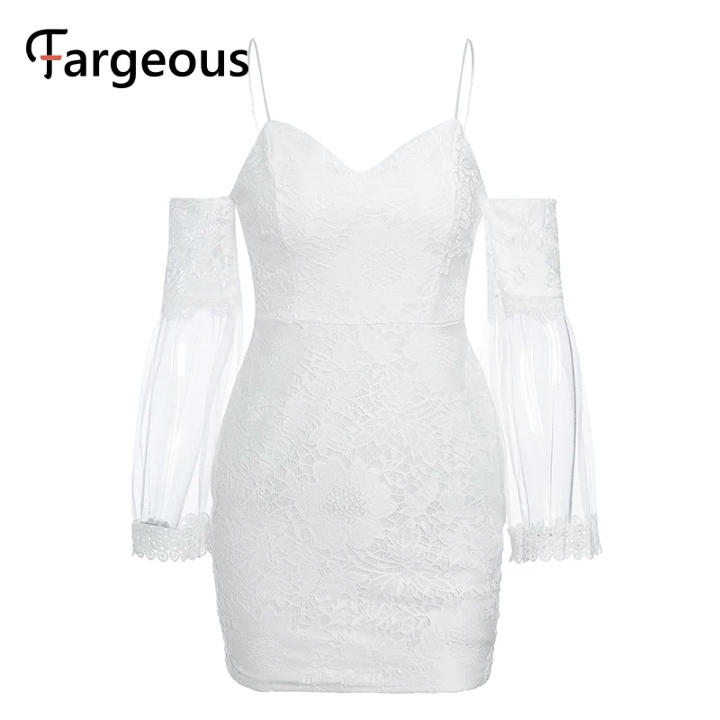 Сексуальное Сетчатое облегающее платье с тонкими бретельками Клубные вечерние