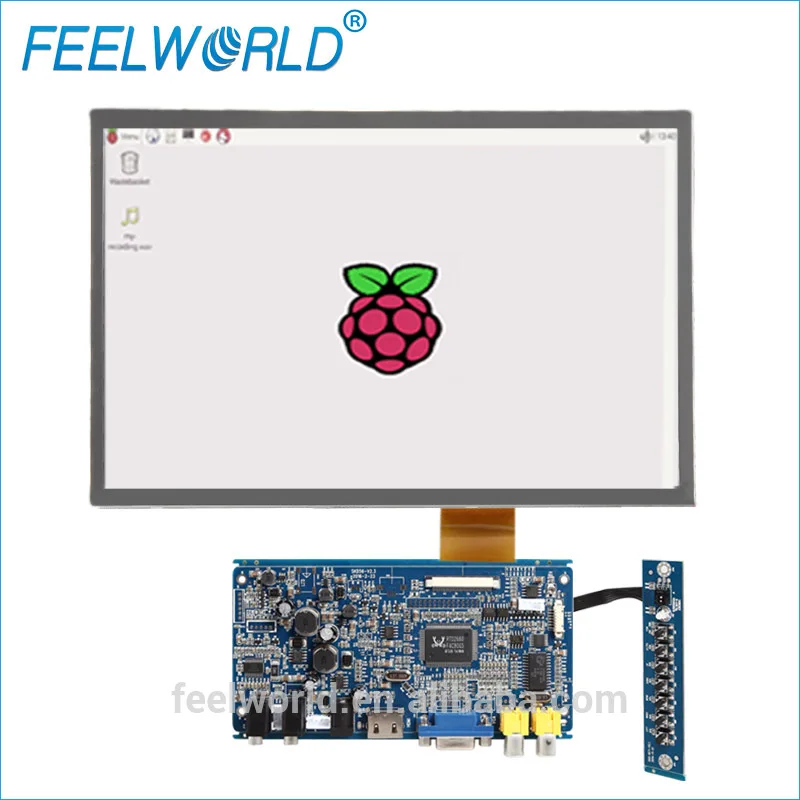 

display raspberry pi with 12.1 inch resistive touch screen LCD HDMI interface
