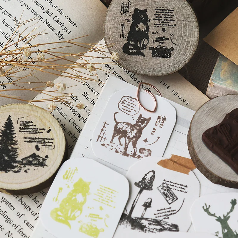 Журнал уплотнение лесные серии ретро завод гриб украшение резиновые штампы для