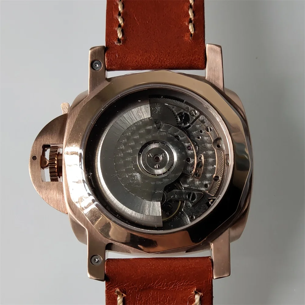 

Top Brand 42mm Automatic Mechanical Mens Watch Casual Fashion Leather Strap Power Reserve Waterproof Men Watches P05