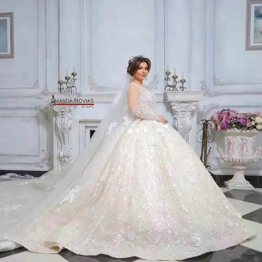 Stunning real work wedding dress robe de soiree