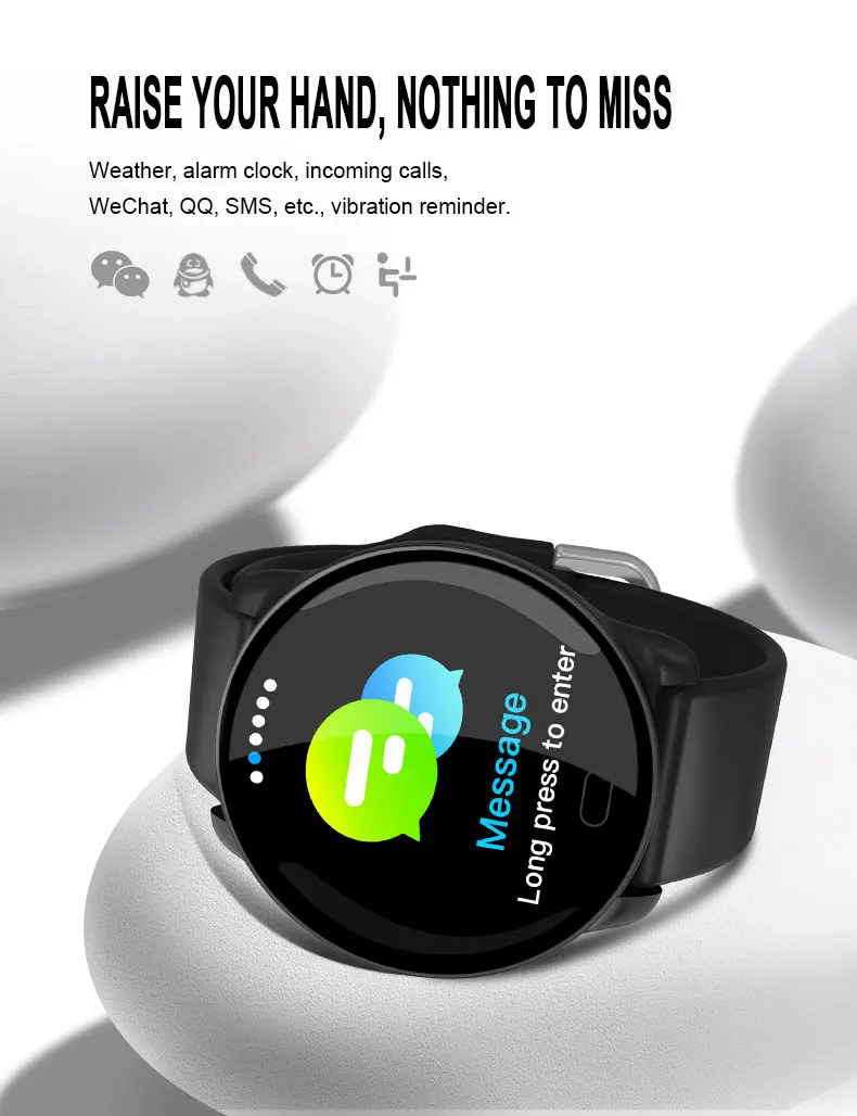Longet новейший K9 SmartWatch цветной сенсорный экран с пульсометром отслеживание активности сообщения уведомления спортивный браслет для бега