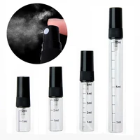 50100pcs 23510ml clear scale glass bottle portable perfume spray bottles travel liquid perfumery atomizer cosmetic container