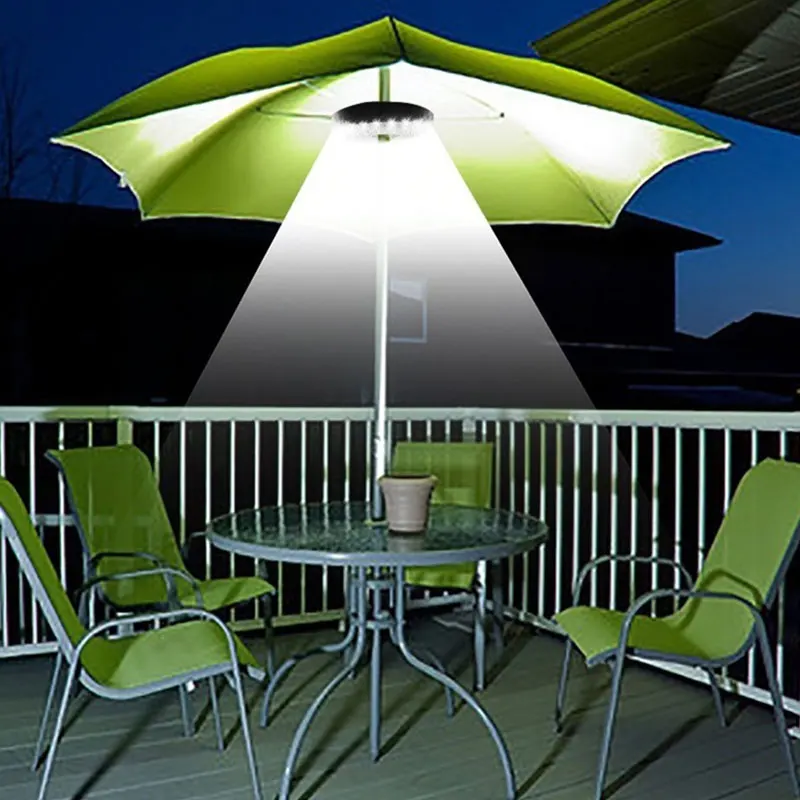 

Umbrella Pole Lamp Umbrella Night Lamp Umbrella Pole Light 28LED Silver Portable Durable Outdoor Garden Hiking Lantern Windproof