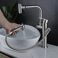 high quality 360 degree rotation free pull hot and cold water kitchen faucet soft water modern mixed tap