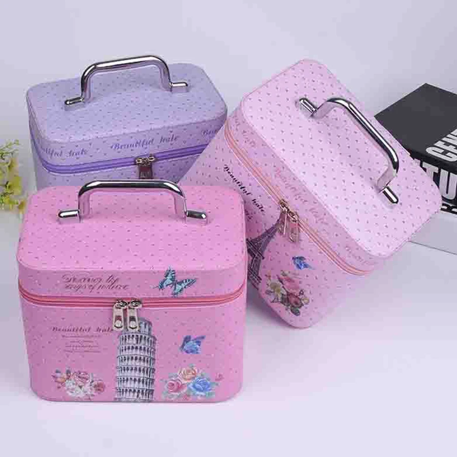 

Large Capacity Diamond Painting Suitcase Storage Box Portable Multi Style Multi Purpose Handbag Cosmetic Case Novel Fashionable