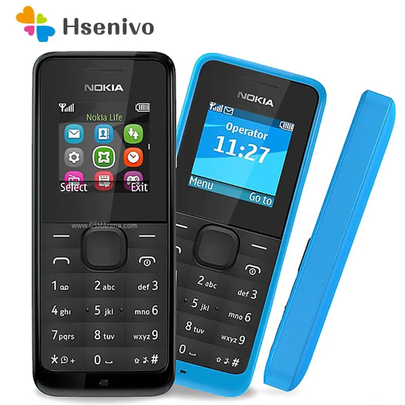 nokia 105 2013 1050 refurbished original single sim card unlocked cheap celluar phone arabic language keyboard free global shipping