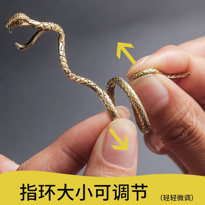 Змеиной кожи под змеиную кожу Мундштук кольцо Медь Небьющийся регулируемые