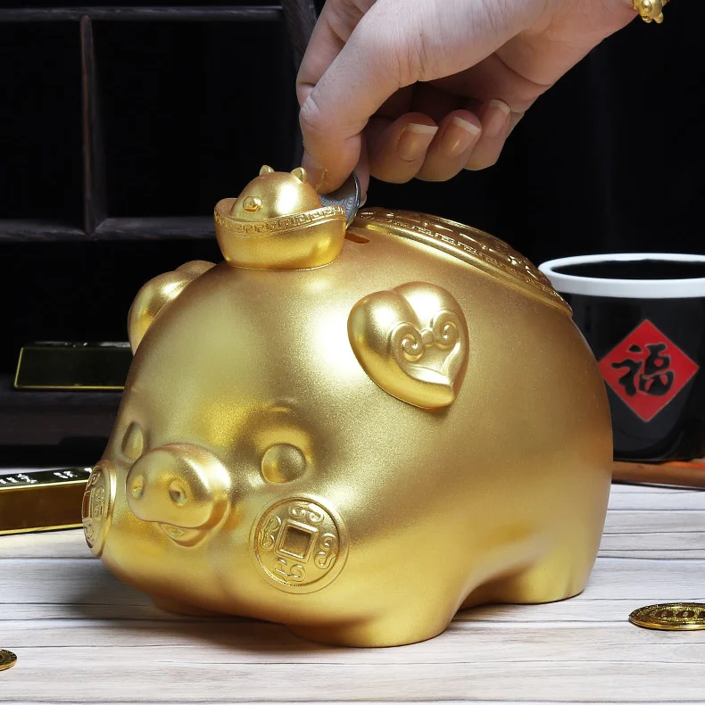 

High Capacity Piggy Bank Pig Animal Coin Storage Cartoon Money Boxes Creative Ornaments Salvadanaio Home Decor DI50CXG