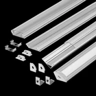 Алюминиевый профиль для светодиодной ленты, 2-30 шт.лот, 0,5 м