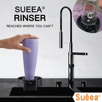 sueea%c2%ae rinser automatic glass cup washer bar kitchen beer milk tea cup cleaner home essentials sink accessories high pressure