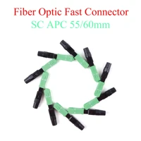 10 400pcs embedded fiber optic fast connector apc sc plug single mode fiber optic adapter quick field assembly 55mm60mm