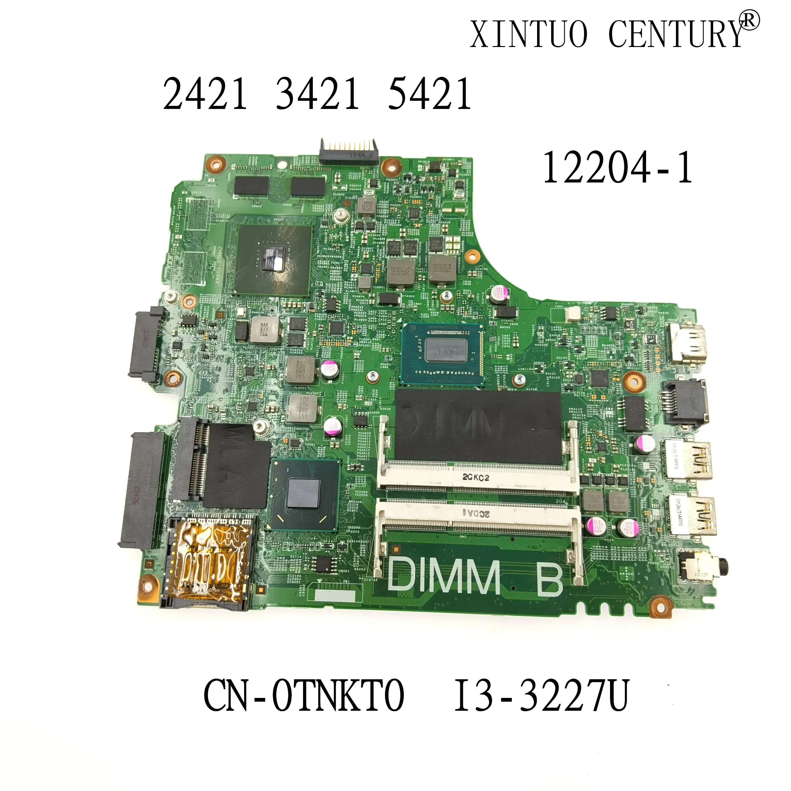 Материнская плата 0TNKT0 TNKT0 CN-0TNKT0-1 для ноутбука INSPIRON 12204, 2421, 3421, с процессором SR0XF 5421 GT620M, T100 %, работает хорошо