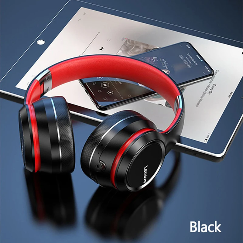 lenovo HD200 Складные блютуз наушники шумоподавление накладные игровые Hi Fi стерео