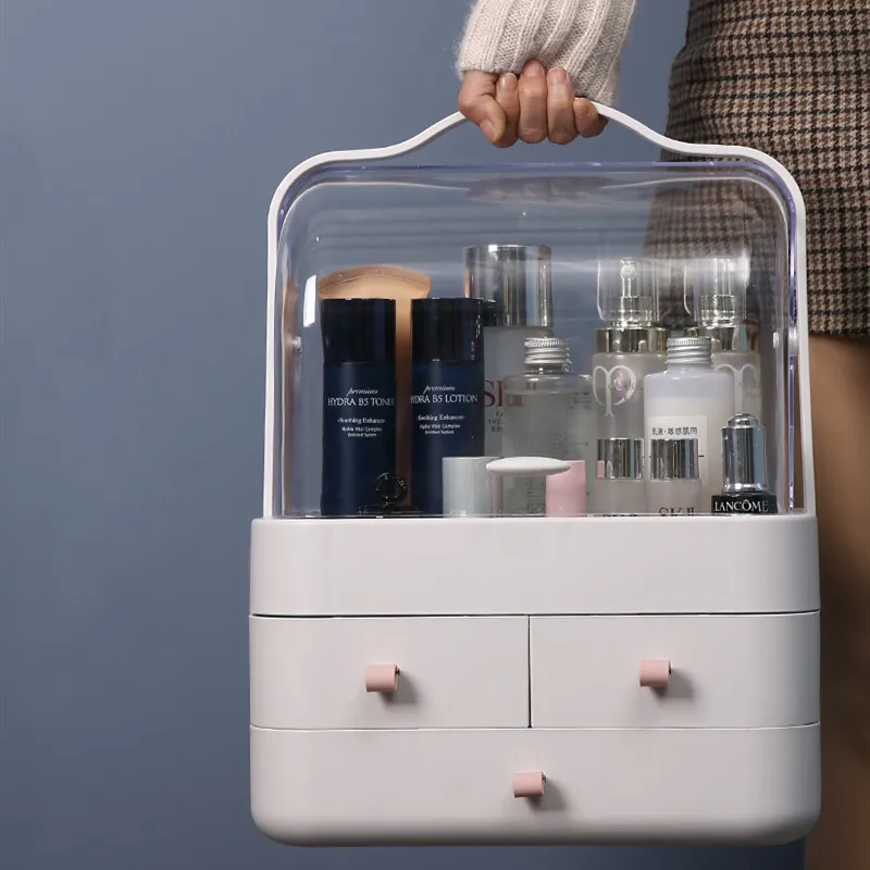 Косметический Органайзер пластиковый ящик для хранения пыленепроницаемый