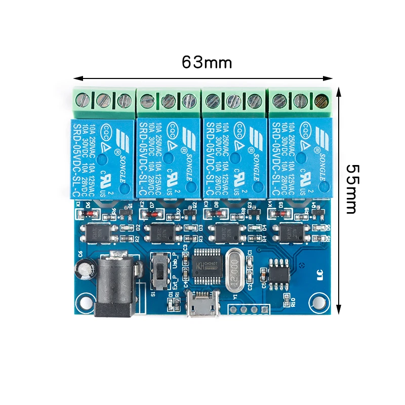 Micro USB 5V LCUS-4 4 Channel релейный модуль Smart Switch Serial Port BSG | Обустройство дома