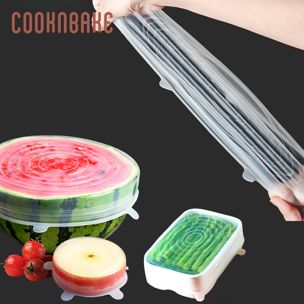 COOKNBAKE повторное использование силиконовой крышки пищи свежий оберточная чаша