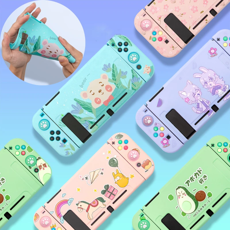 New for Nintendo switch Cute Case Nitendo Soft TPU Protective Housing Thin Shell Skin Colorful for Nintend Switch Accessories