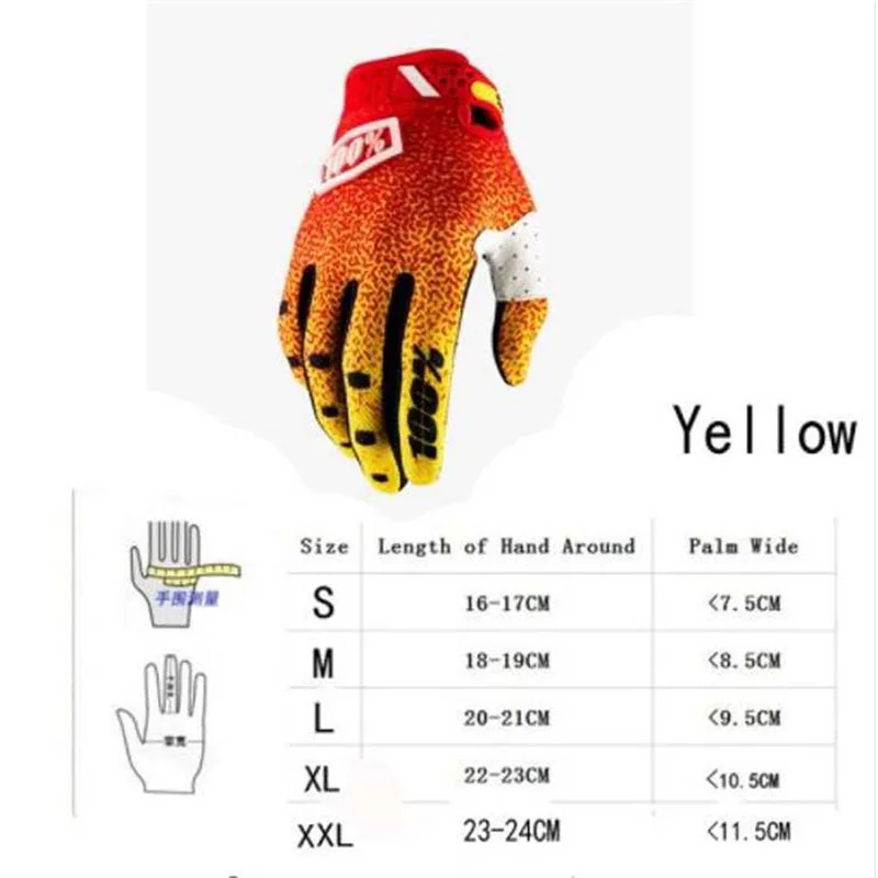 yellow 1 пара велосипедные перчатки палец Нескользящие 3D гелевая накладка дышащие мотоцикл перчатка MTB дорожный велосипед Для Мужчин's зимние перчатки из акрила - Цвет: yellow