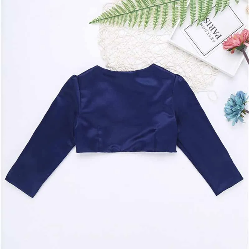 Детская куртка болеро с длинным рукавом для девочек от 9 до 10 месяцев|Свадебные