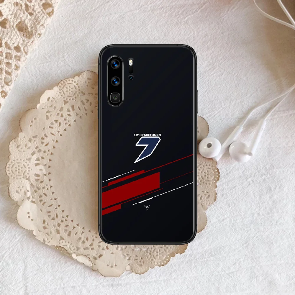 

Kimi Matias Raikkonen Phone Case For Huawei P Mate 10 20 30 40 Pro Lite Smart 2019 2021 black Back Fashion Waterproof Tpu Shell