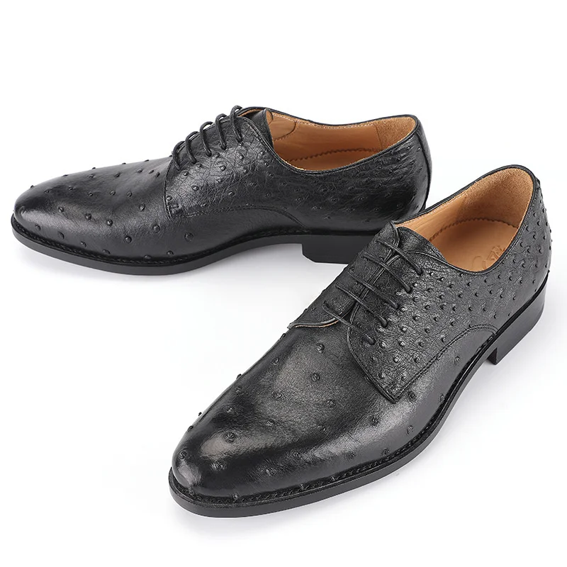 

Man Designer Dress Shoes Loafers High Quality 2021 New Men's Ostrich Leather Fashion Business Atmosphere Formal Free Shipping