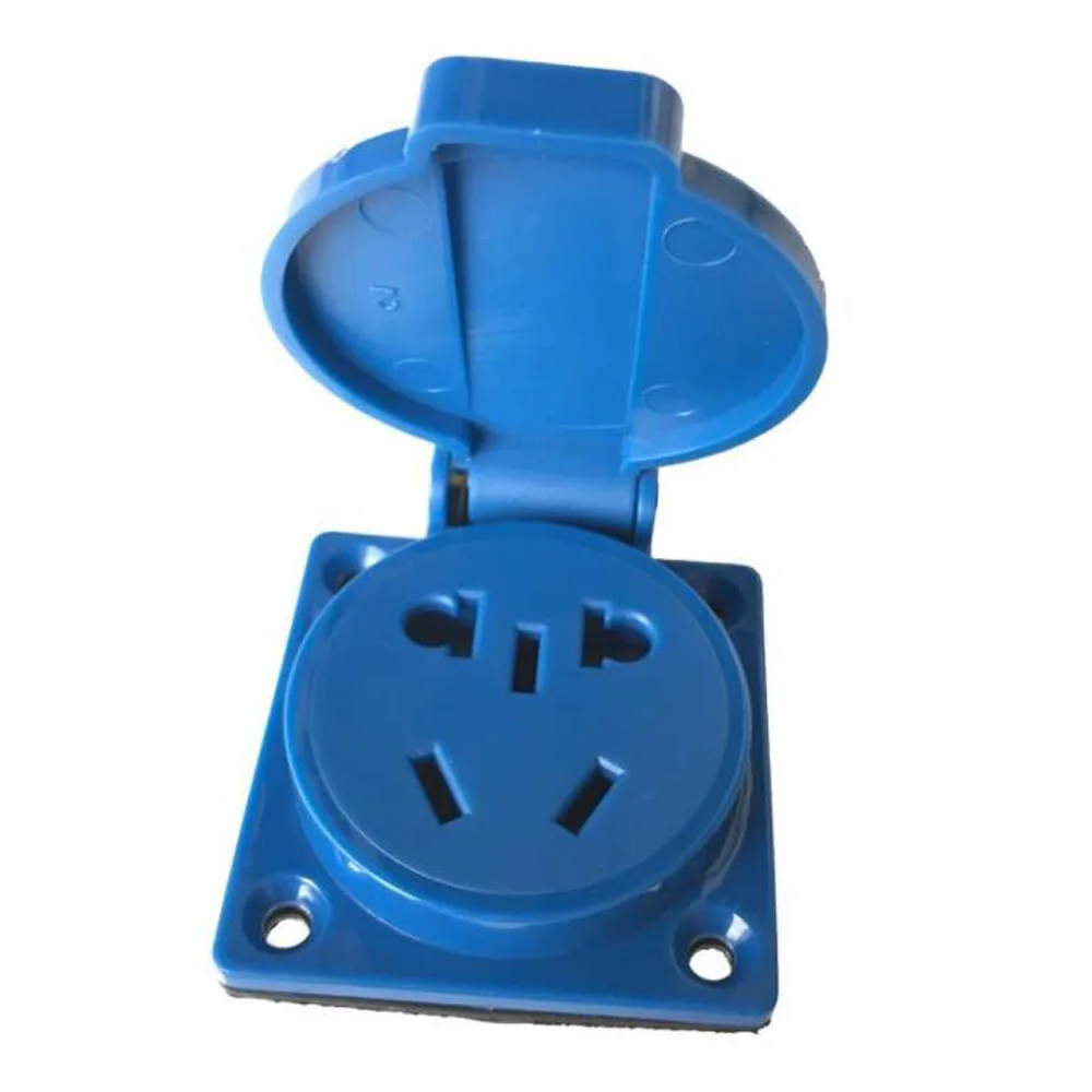 Синяя многофункциональная электрическая розетка переменного тока IP54 10 а/16 А 220 В