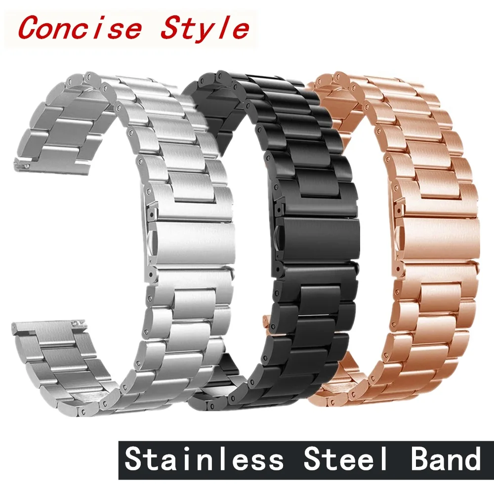 

Ремешок из нержавеющей стали для наручных часов Samsung Galaxy Watch Active, 42 мм, 20 мм, для Garmin Vivoactive 3/3 Music/3 HR/Vivomove HR