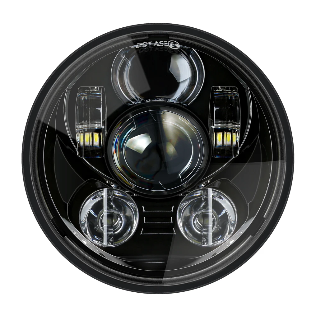 Аксессуары для мотоциклов черный/Хромированный налобный фонарь 5-3/4 дюйма Harley Dyna