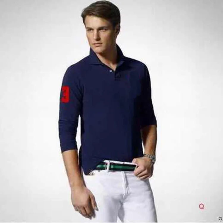 

Long Sleeve Shirt Men Polo Pony Big Hombre Horse Shirt Embroidered Homme Usa Polo Fashion Classic High Qualit Male
