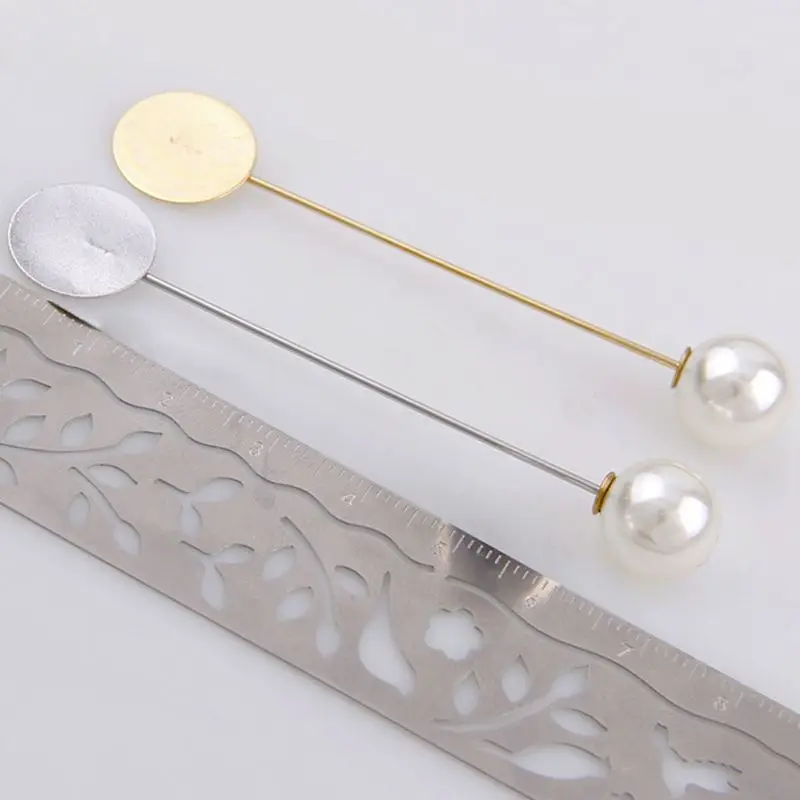 10 шт. круглый поднос лацкан палка с жемчугом брошь застежкой костюм шляпа значок