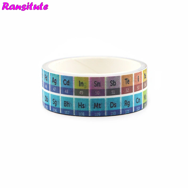 Ransitute R663 модная настольная моющаяся бумажная лента ручной работы декоративная