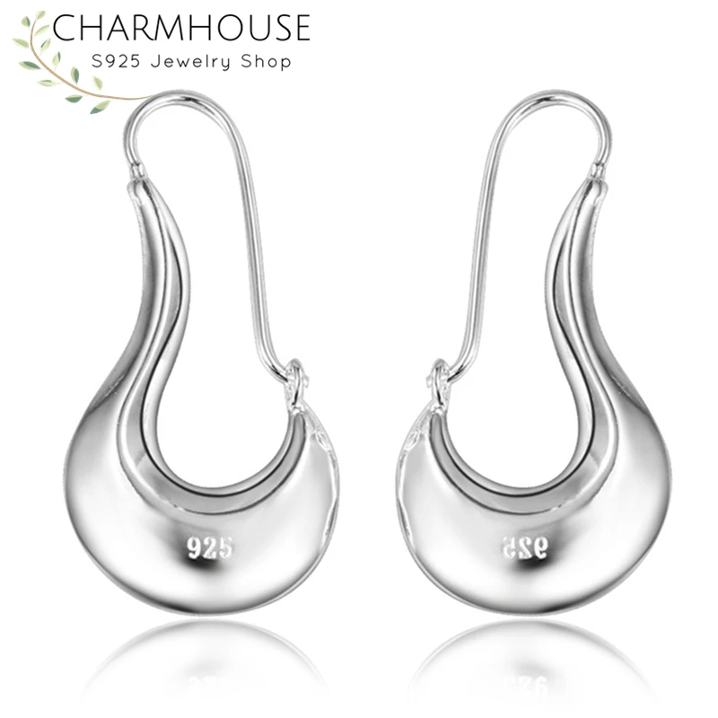 Женские серьги из серебра 925 пробы с длинным крючком | Украшения и аксессуары