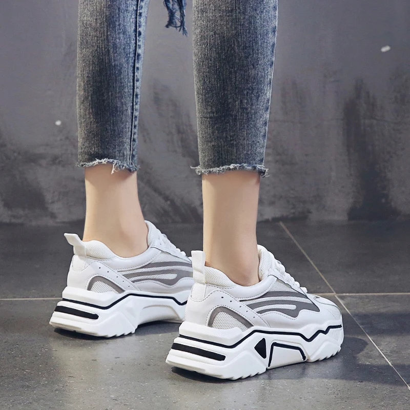 Rimocy/сезон осень весна светящаяся Повседневная обувь женские черные кроссовки на