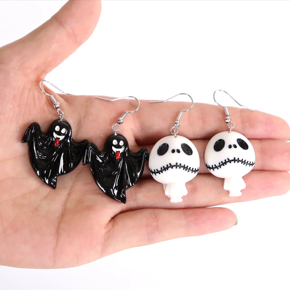 

Декоративный реквизит на Хэллоуин серьги-клипсы украшения тыквенный призрак глаза аксессуары для Хэллоуина