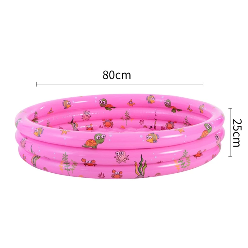 Детский портативный надувной бассейн 80 см Детская ванна воздушный насос для
