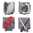 Аниме атака на Титанов корпус, фигурки, игрушки, Мультяшные гигантские вышитые нашивка на нарукавную повязку для одежды, для девочек и мальчиков, подарки