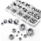 321 шт.компл. DIN985 M2 M2.5 M3 M4 M5 M6 M8 304 нержавеющая сталь, нейлон, самоблокирующиеся шестигранные гайки, Locknut, противоскользящая гайка HW020