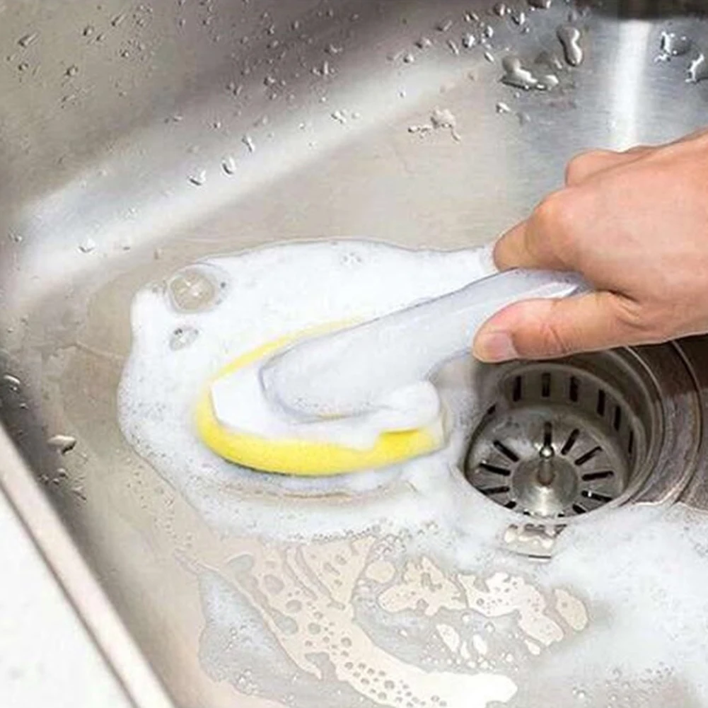 6Pcs Non Scratch Automatic Refill Liquid Brush Scrubber Sponge Head Replacement Nice | Дом и сад