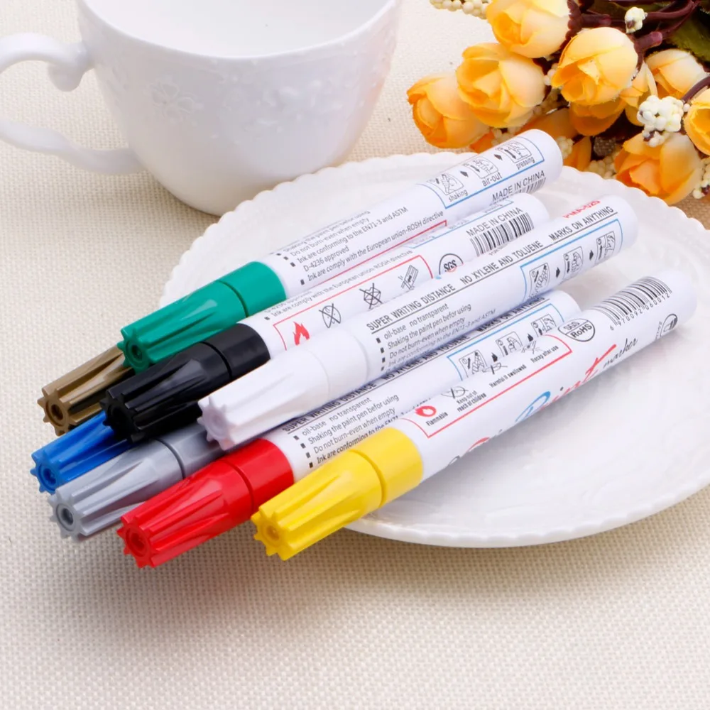 8 цветов водонепроницаемая ручка автомобильные шины протекторы Перманентный