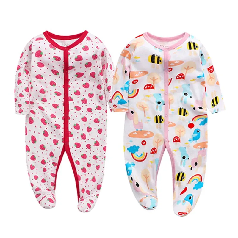 

tender Babies 2/3Pcs/set Fashion Cotton baby rompers newborn girl clothes Long Sleeve Jumpsuit roupas infantis menino Overalls