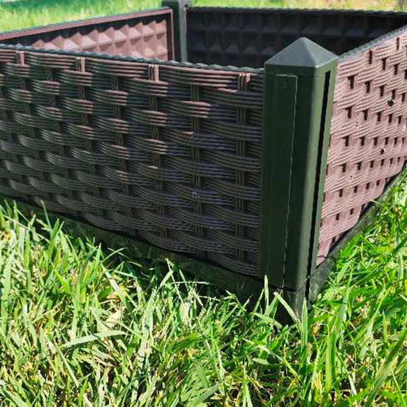 Плетением и алюминиевым Пластик коробка для посадки балкон растительное канавки