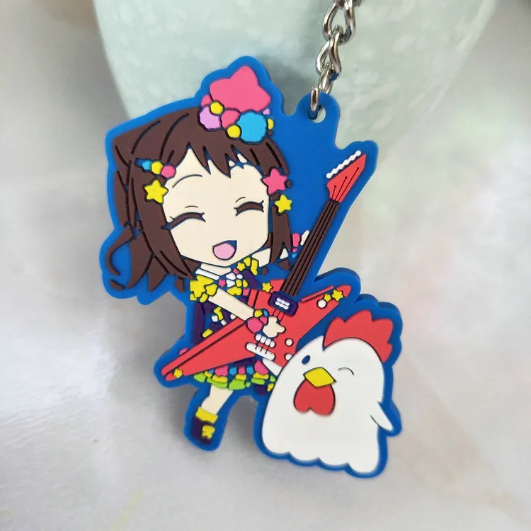 Аниме BanG Dream брелок ПВХ Dijiao мультфильм брелок для ключей конкурс танцев вечерние rimiri фея маленький брелок мужские и женские женский костюм реквизит игрушка - Цвет: 9