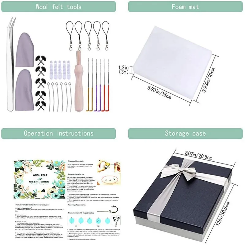 Набор для валяния кукол LMDZ 4 шт. ручная игла начальный набор ткань пряжа ровинг