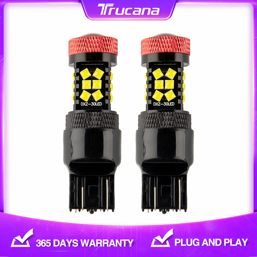 

2 шт., Автомобильные светодиодные лампы 30SMD T20 7440 W21W 7443 W21 5W 12 В